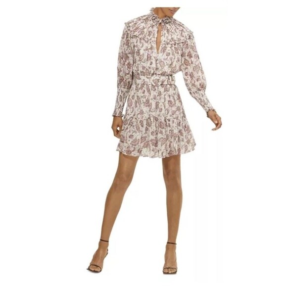 NICHOLAS Abbey Mini Dress Size 8 Floral Ruffle Designer Garden Spring No Belt - Picture 5 of 11